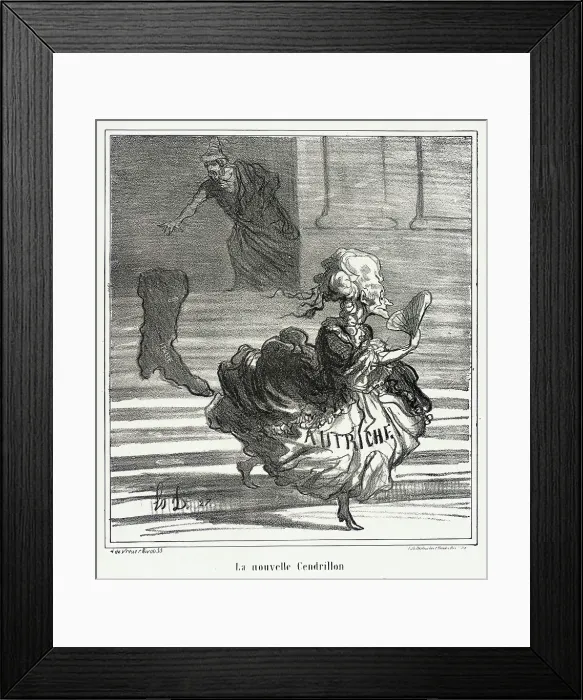 Framed Print : La nouvelle Cendrillon, 1866. Creator: Honore Daumier Framed Print : La nouvelle Cendrillon, 1866. Creator: Honore Daumier