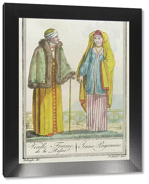 Costumes de Différents Pays, Vieille Femme, de la Russie. Jeune Paysanne, c1797. Creator: Jacques Grasset de Saint-Sauveur