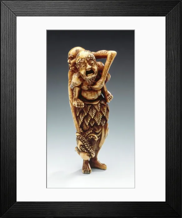 Framed Print : Ashinaga and Tenaga, 18th century. Creator: Unknown Framed Print : Ashinaga and Tenaga, 18th century. Creator: Unknown