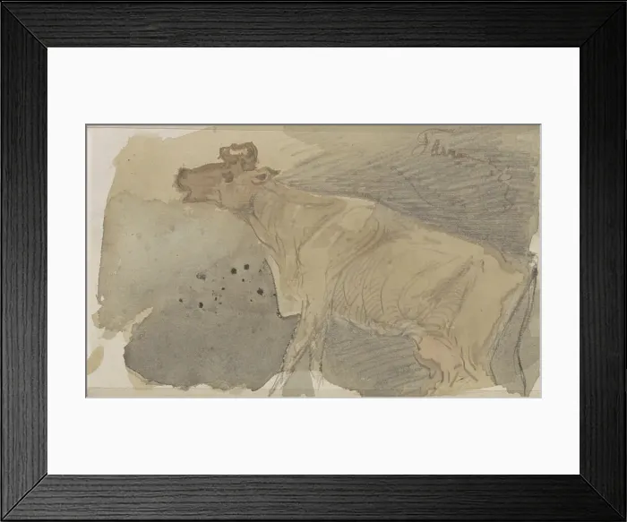Framed Print : Cow, 1864-1880. Creator: Johannes Tavenraat Framed Print : Cow, 1864-1880. Creator: Johannes Tavenraat
