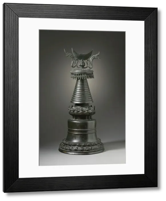 Framed Print : Reliquary Stupa (Chöten), Late 14th-early 15th century. Creator: Unknown Framed Print : Reliquary Stupa (Chöten), Late 14th-early 15th century. Creator: Unknown