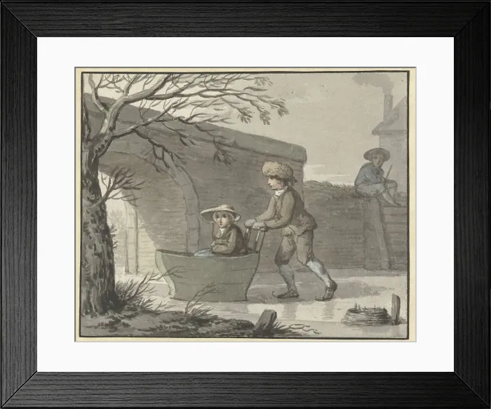 Framed Print : Push carriage, 1756-1813. Creator: Anthony Andriessen Framed Print : Push carriage, 1756-1813. Creator: Anthony Andriessen