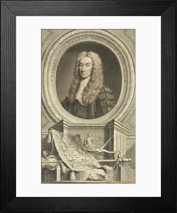 Framed Print : Charles Lord Talbot, High Grand Chancellor, published 1740. Creator: Jacobus Houbraken Framed Print : Charles Lord Talbot, High Grand Chancellor, published 1740. Creator: Jacobus Houbraken