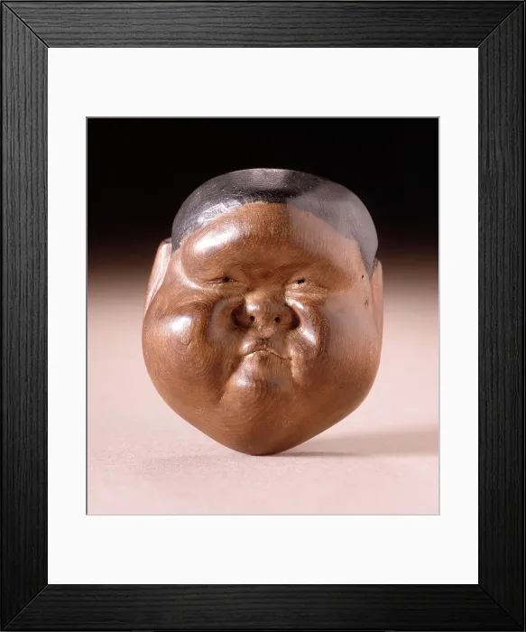 Framed Print : Mask of Sumo, 18th century. Creator: Unknown Framed Print : Mask of Sumo, 18th century. Creator: Unknown