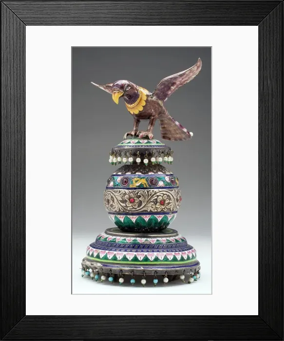 Framed Print : Falcon on a Pedestal, Late 19th century. Creator: Unknown Framed Print : Falcon on a Pedestal, Late 19th century. Creator: Unknown
