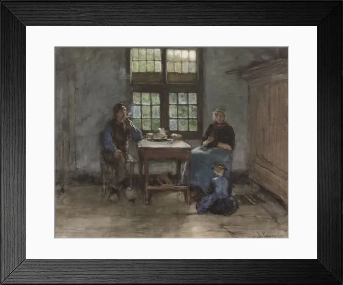Framed Print : Interior, Larens, 1848-1888. Creator: Anton Mauve Framed Print : Interior, Larens, 1848-1888. Creator: Anton Mauve