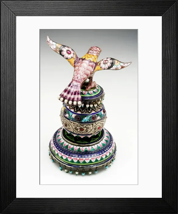 Framed Print : Falcon on a Pedestal, Late 19th century. Creator: Unknown Framed Print : Falcon on a Pedestal, Late 19th century. Creator: Unknown