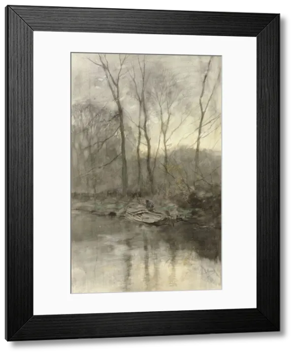 Framed Print : Edge of a forest on the water, 1848-1888. Creator: Anton Mauve Framed Print : Edge of a forest on the water, 1848-1888. Creator: Anton Mauve