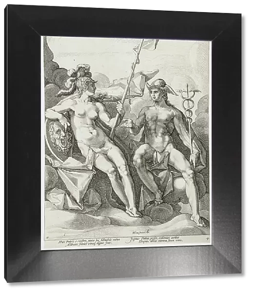 The Alliance of Minerva and Mercury, 1588. Creator: Jacob Matham