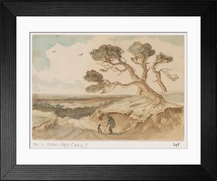 Framed Print : Heathland, 1880. Creator: Johannes Tavenraat Framed Print : Heathland, 1880. Creator: Johannes Tavenraat