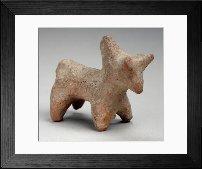 Framed Print : Hump-Backed Bull, Pakistan, Kot Diji region (?), Circa 2800-2600 BC. Creator: Unknown Framed Print : Hump-Backed Bull, Pakistan, Kot Diji region (?), Circa 2800-2600 BC. Creator: Unknown
