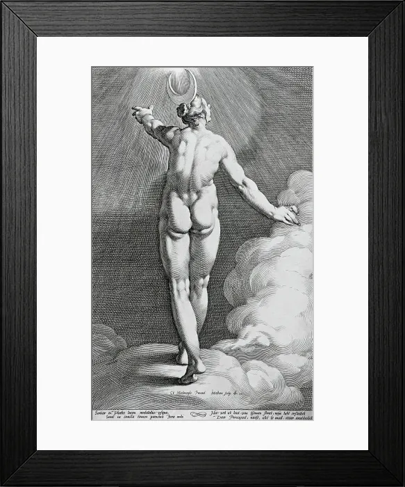 Framed Print : Diana, c1591. Creator: Jacob Matham Framed Print : Diana, c1591. Creator: Jacob Matham