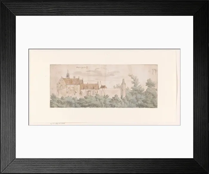 Framed Print : View of Kasteel Ooij, North Brabant, 1682. Creator: Josua de Grave Framed Print : View of Kasteel Ooij, North Brabant, 1682. Creator: Josua de Grave