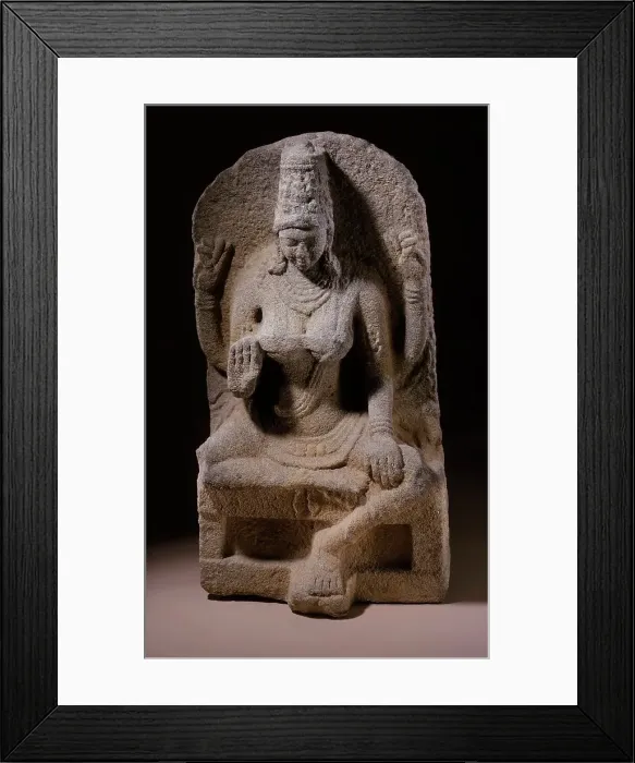 Framed Print : The Hindu Goddess Shri Lakshmi, With c.12th century recutting. Creator: Unknown Framed Print : The Hindu Goddess Shri Lakshmi, With c.12th century recutting. Creator: Unknown