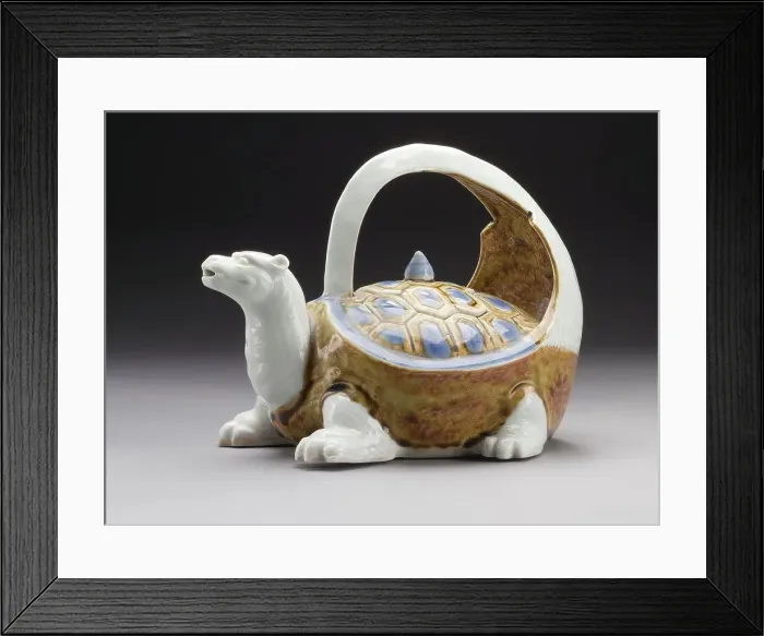 Framed Print : Sake Flask in the Form of a Long-tailed Turtle, 19th century. Creator: Unknown Framed Print : Sake Flask in the Form of a Long-tailed Turtle, 19th century. Creator: Unknown