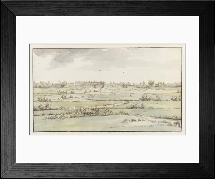 Framed Print : View of the Fortress of Saint-Michiel, near s-Hertogenbosch, 1672. Creator: Josua de Grave Framed Print : View of the Fortress of Saint-Michiel, near s-Hertogenbosch, 1672. Creator: Josua de Grave