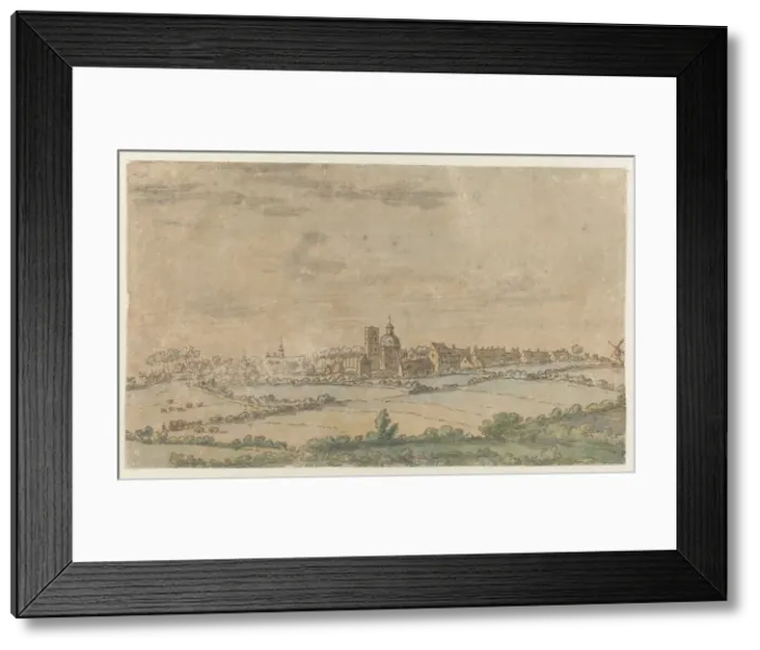 Framed Print : View of Scherpenheuvel, Flemish Brabant, c.1674. Creator: Josua de Grave Framed Print : View of Scherpenheuvel, Flemish Brabant, c.1674. Creator: Josua de Grave