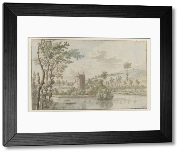 Framed Print : Landscape with Huis Kluys, near Brussels, 1674. Creator: Josua de Grave Framed Print : Landscape with Huis Kluys, near Brussels, 1674. Creator: Josua de Grave