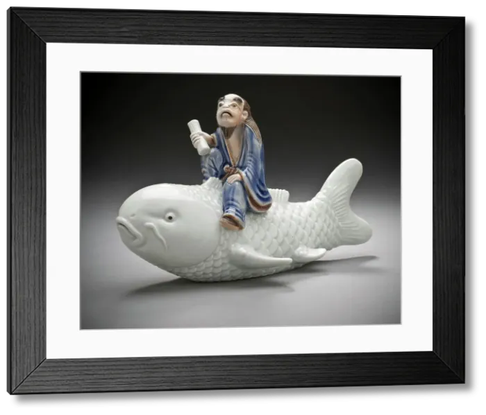 Framed Print : Okimono in the Form of Kinko Riding the Carp, 19th century. Creator: Unknown Framed Print : Okimono in the Form of Kinko Riding the Carp, 19th century. Creator: Unknown
