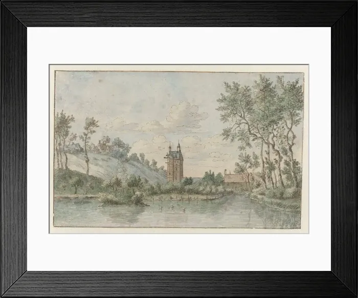 Framed Print : Landscape with Huis Kluys, near Brussels, 1674. Creator: Josua de Grave Framed Print : Landscape with Huis Kluys, near Brussels, 1674. Creator: Josua de Grave