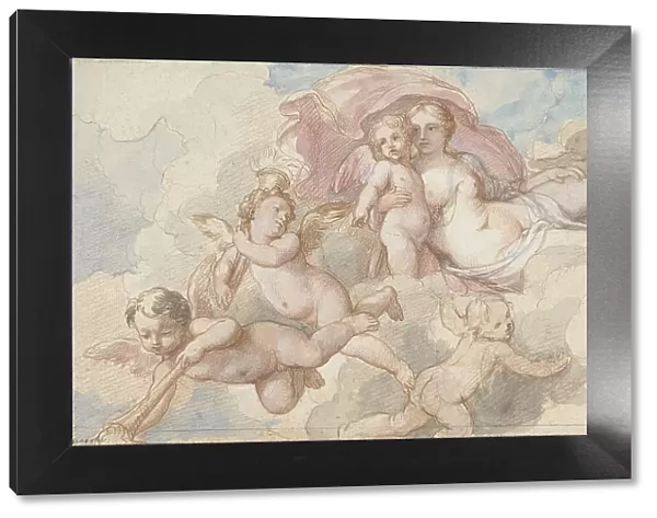 Venus with Amor and putti, 1710-1777. Creators: Charles-Joseph Natoire, Unknown