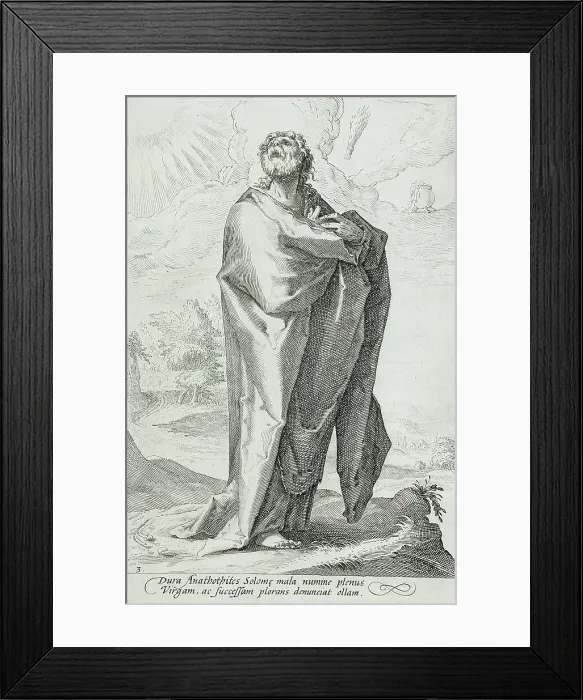 Framed Print : Jeremiah, 1589. Creator: Jacob Matham Framed Print : Jeremiah, 1589. Creator: Jacob Matham