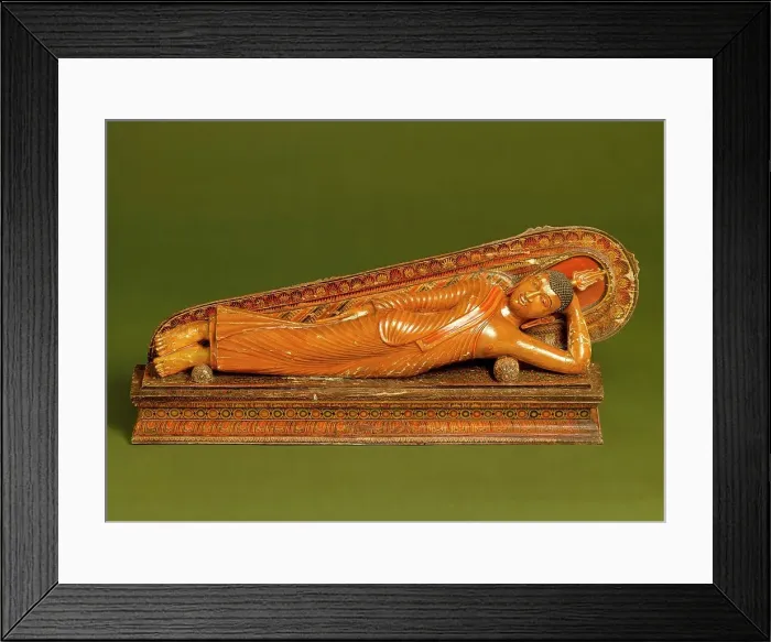 Framed Print : Buddha Shakyamuni Reclining, 18th century. Creator: Unknown Framed Print : Buddha Shakyamuni Reclining, 18th century. Creator: Unknown