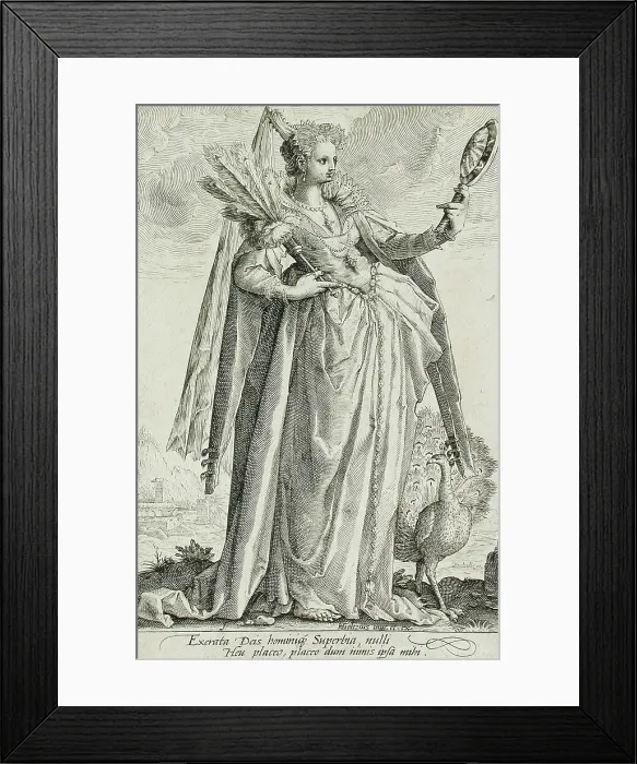 Framed Print : Pride, c1587. Creator: Jacob Matham Framed Print : Pride, c1587. Creator: Jacob Matham