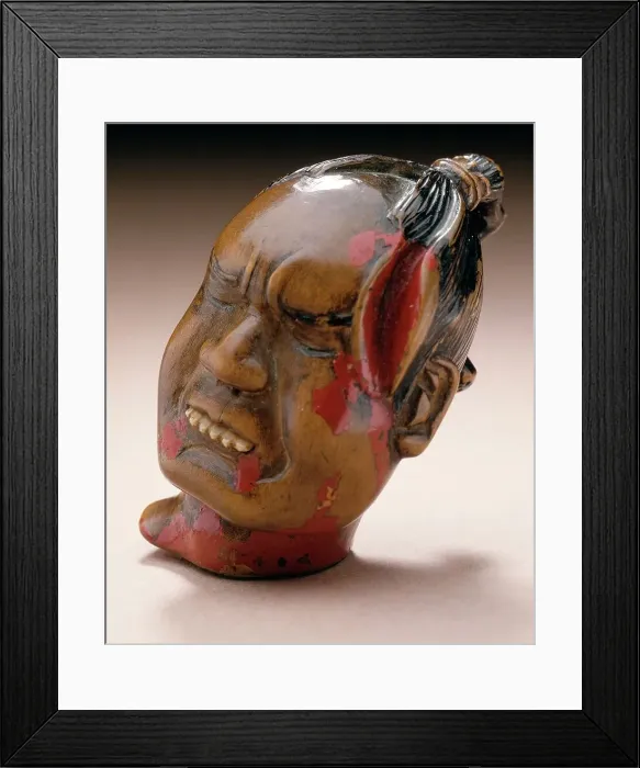 Framed Print : Head of Nitta Yoshisada, 19th century. Creator: Unknown Framed Print : Head of Nitta Yoshisada, 19th century. Creator: Unknown