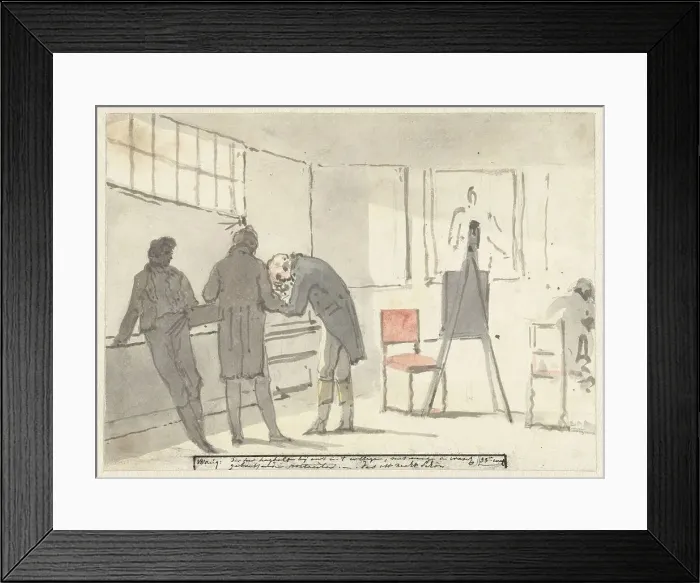 Framed Print : Mr Hagbolt with us in college [?] (Diary, August 18), 1805-1808. Creator: Christiaan Andriessen