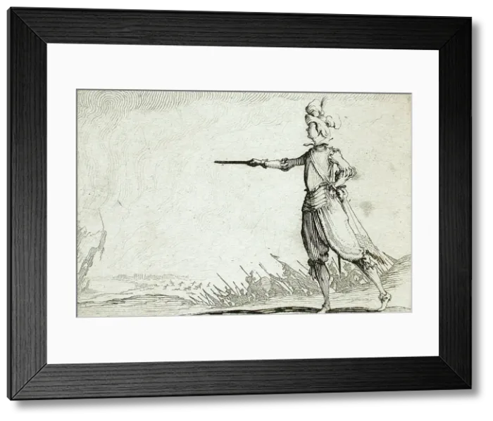 Framed Print : Infantry Officer, 1617. Creator: Jacques Callot Framed Print : Infantry Officer, 1617. Creator: Jacques Callot