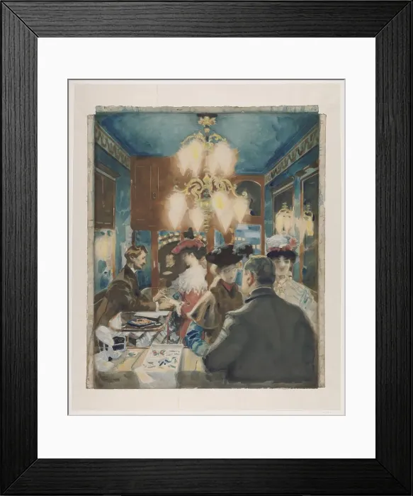 Framed Print : At the jeweler, 1909. Creator: Martin Monnickendam Framed Print : At the jeweler, 1909. Creator: Martin Monnickendam