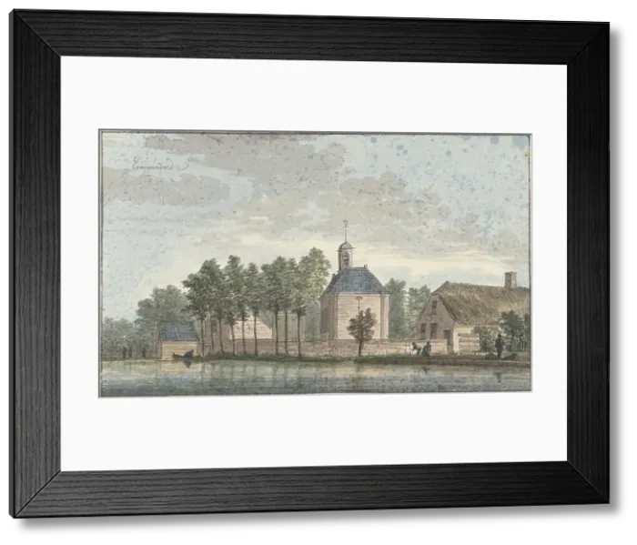 Framed Print : The village of Hoogmade, 1730-1740. Creator: Cornelis Pronk Framed Print : The village of Hoogmade, 1730-1740. Creator: Cornelis Pronk
