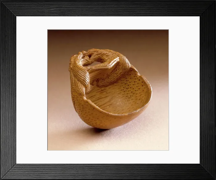 Framed Print : Sake Cup Shaped like a Buddhist Gong, 19th century. Creator: Unknown Framed Print : Sake Cup Shaped like a Buddhist Gong, 19th century. Creator: Unknown