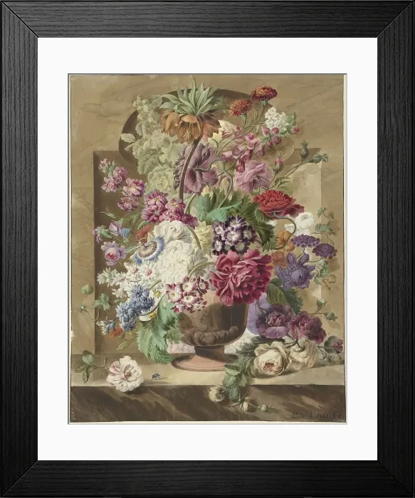 Framed Print : Flower arrangement, 1745-1784. Creator: Pieter van Loo Framed Print : Flower arrangement, 1745-1784. Creator: Pieter van Loo