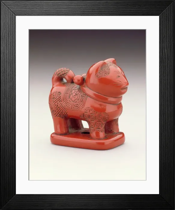 Framed Print : Toy Dog, 19th century. Creator: Unknown Framed Print : Toy Dog, 19th century. Creator: Unknown