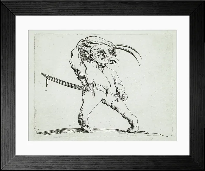Framed Print : The Hurdy-Gurdy Player, 1616. Creator: Jacques Callot Framed Print : The Hurdy-Gurdy Player, 1616. Creator: Jacques Callot