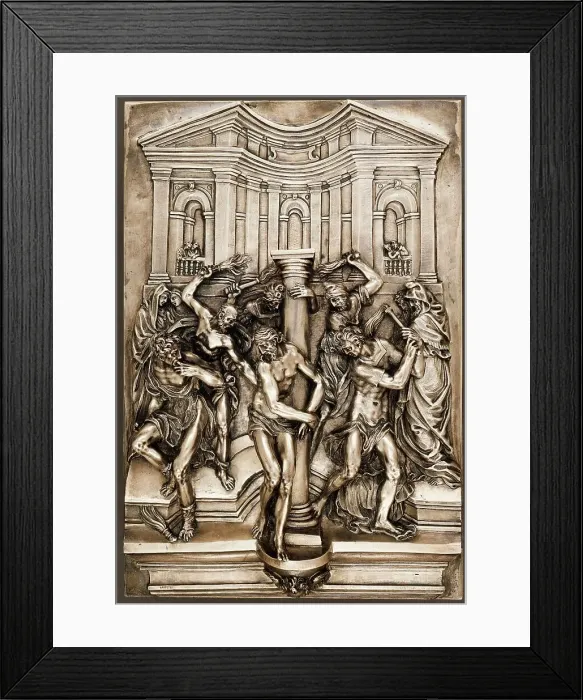 Framed Print : Plaque with The Flagellation of Christ, c.1560. Creator: Workshop of Guglielmo della Porta Framed Print : Plaque with The Flagellation of Christ, c.1560. Creator: Workshop of Guglielmo della Porta