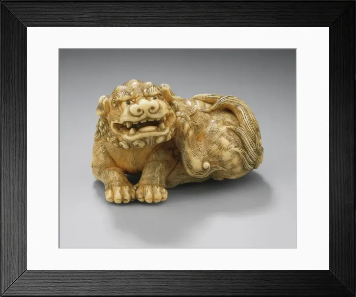 Framed Print : Seated Chinese Lion (Shishi), 18th century. Creator: Unknown Framed Print : Seated Chinese Lion (Shishi), 18th century. Creator: Unknown