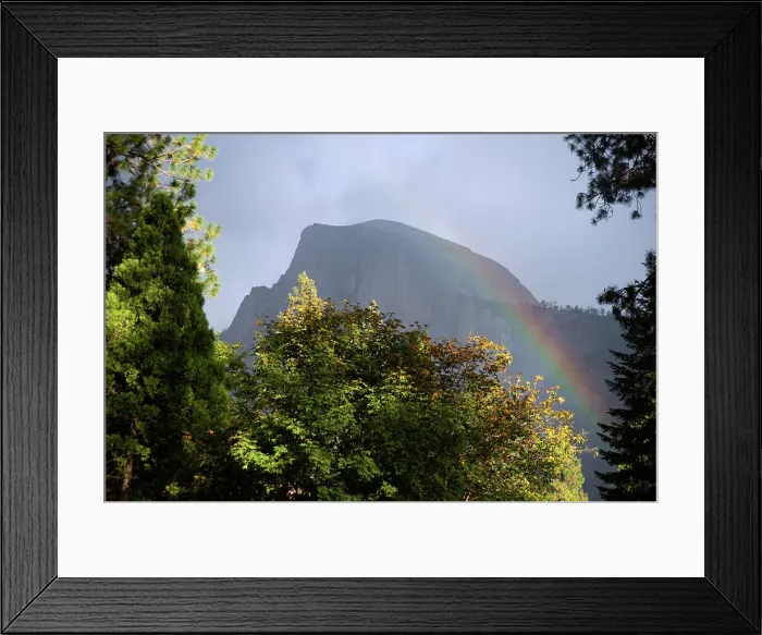 Framed Print : Half Dome and rainbow, Yosemite, California, USA, 2022. Creator: Ethel Davies Framed Print : Half Dome and rainbow, Yosemite, California, USA, 2022. Creator: Ethel Davies