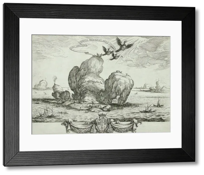 Framed Print : The Large Crag, 1623. Creator: Jacques Callot Framed Print : The Large Crag, 1623. Creator: Jacques Callot