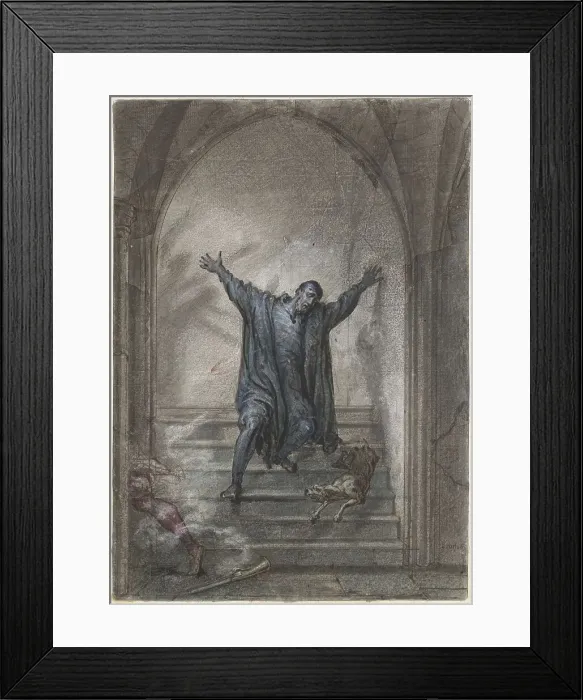 Framed Print : The assassination of William of Orange, 1780-1849. Creator: David Pierre Giottino Humbert de Superville Framed Print : The assassination of William of Orange, 1780-1849. Creator: David Pierre Giottino Humbert de Superville