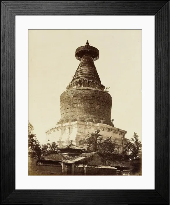 Framed Print : Pai t a, Miao-ying Ssu, Peking, 1860. Creator: Felice Beato Framed Print : Pai t a, Miao-ying Ssu, Peking, 1860. Creator: Felice Beato