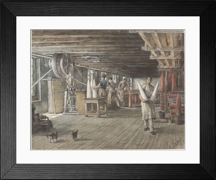 Framed Print : Interior of the sugar factory of the Vom Rath company, 1885. Creator: Ernst Witkamp Framed Print : Interior of the sugar factory of the Vom Rath company, 1885. Creator: Ernst Witkamp