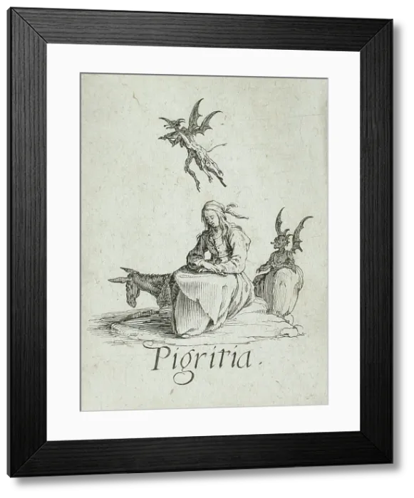 Framed Print : Sloth, c1621. Creator: Jacques Callot
