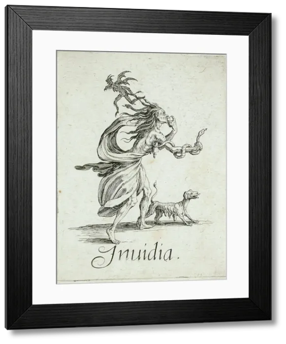 Framed Print : Envy, c1621. Creator: Jacques Callot Framed Print : Envy, c1621. Creator: Jacques Callot