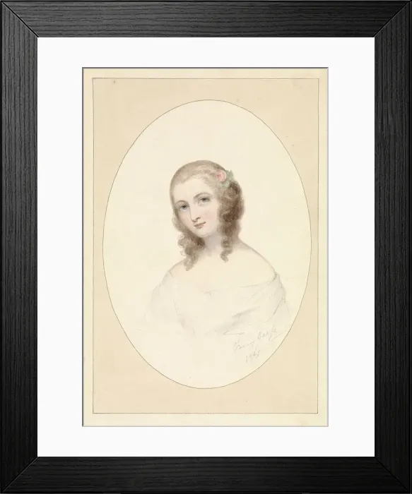 Framed Print : Self-portrait of Fanny Geefs-Corr, 1841. Creator: Fanny Geefs Framed Print : Self-portrait of Fanny Geefs-Corr, 1841. Creator: Fanny Geefs