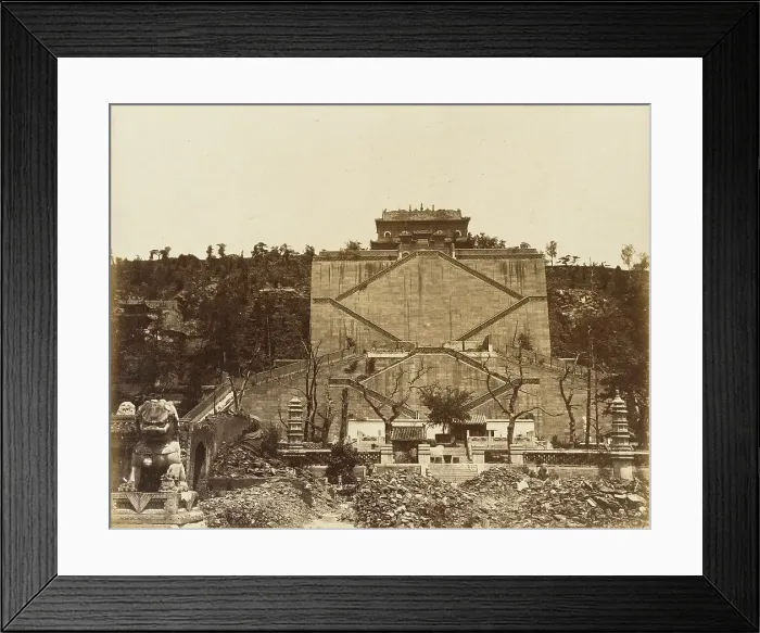 Framed Print : Emperor's Summer Palace, Peking, 1860. Creator: Felice Beato Framed Print : Emperor's Summer Palace, Peking, 1860. Creator: Felice Beato