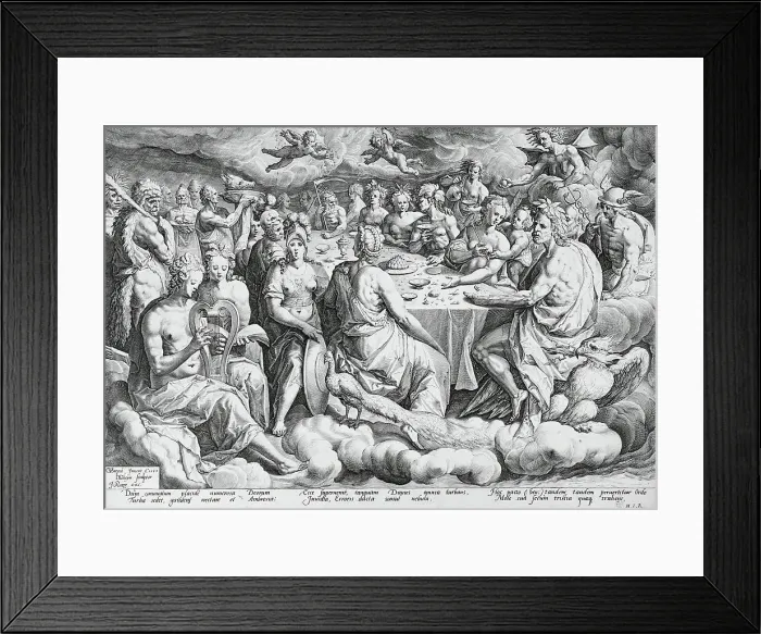 Framed Print : The Wedding Feast of Peleus and Thetis, 1589. Creator: Jacques de Gheyn II Framed Print : The Wedding Feast of Peleus and Thetis, 1589. Creator: Jacques de Gheyn II