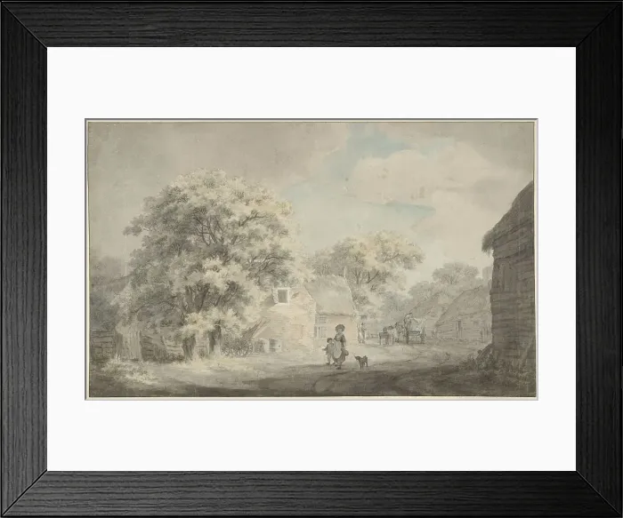 Framed Print : Farmers tavern in Overveen, 1774-1808. Creator: Franciscus Andreas Milatz Framed Print : Farmers tavern in Overveen, 1774-1808. Creator: Franciscus Andreas Milatz